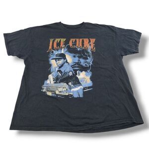 Ice Cube Shirt Size XXL Ice Cube Rap Tee Graphic Tee Graphic Print T-Shirt Black